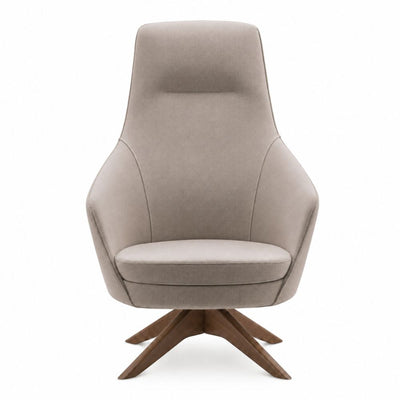 Sillón de Recepción 1 Plaza - LABENZE NORA - Varios Colores - Tapizado con Respaldo Alto y Descansabrazos - 155-20201-NAT GRADO 0 - Labenze - NOGAL BEAT - Sillón Ocasional