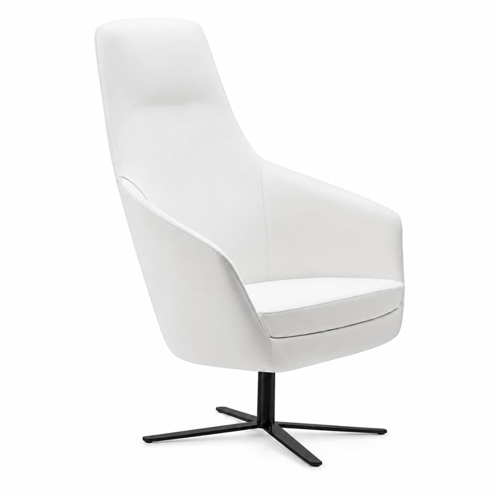 Sillón de recepción 1 plaza Labenze Nora tapizado con respaldo alto y descansabrazos