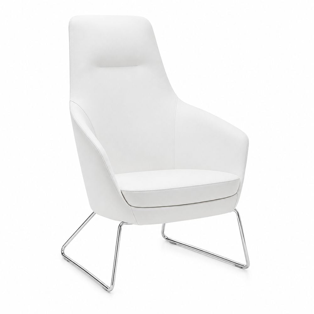 Sillón de recepción 1 plaza Labenze Nora tapizado con respaldo alto y descansabrazos