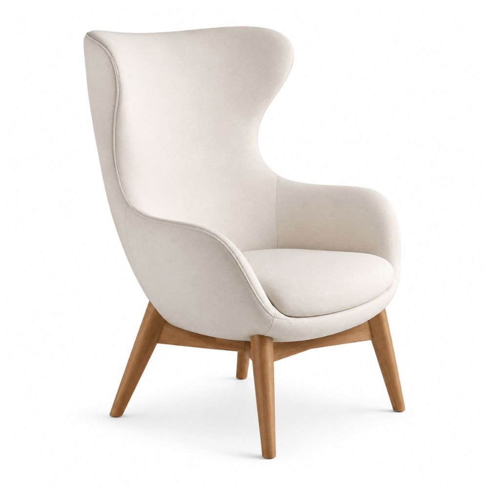 Sillón de Recepción Respaldo Alto - LABENZE QUEEN - Varios Colores - Tapizado - 155-14070-000 GRADO 0 - Labenze - NOGAL BEAT - Sillón Ocasional
