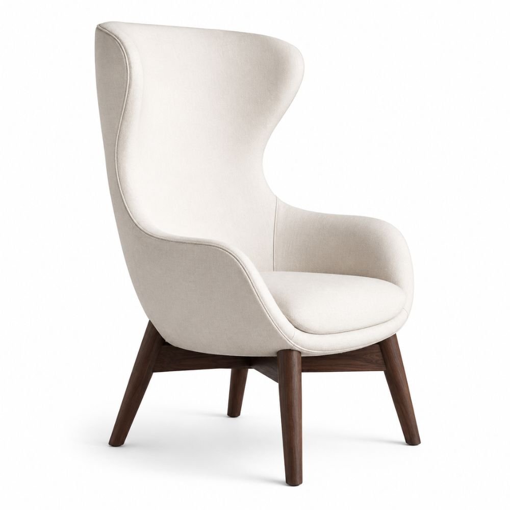 Sillón de Recepción Respaldo Alto - LABENZE QUEEN - Varios Colores - Tapizado - 155-14070-000 GRADO 0 - Labenze - NOGAL BEAT - Sillón Ocasional