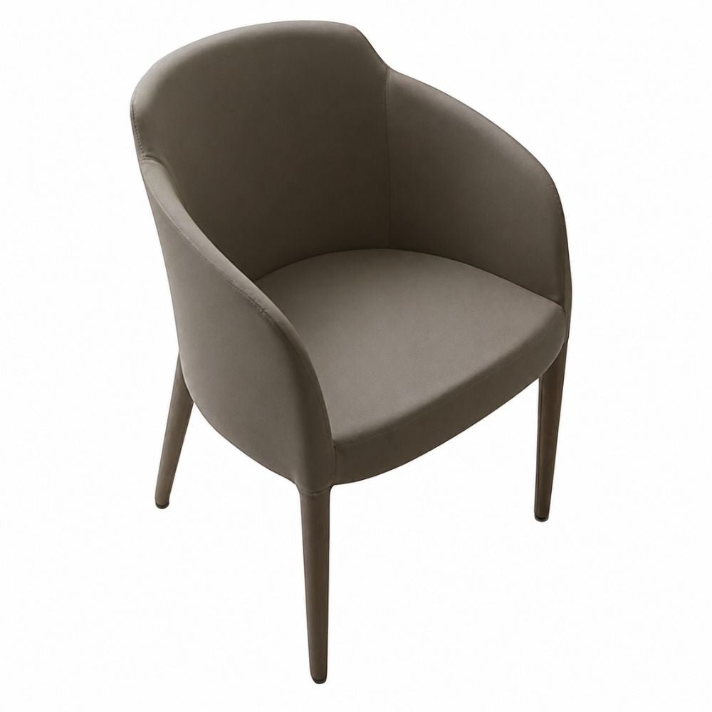 Sillón de sala de espera Labenze Brigida tapizado con descansabrazos sobre cuatro patas de madera de fresno