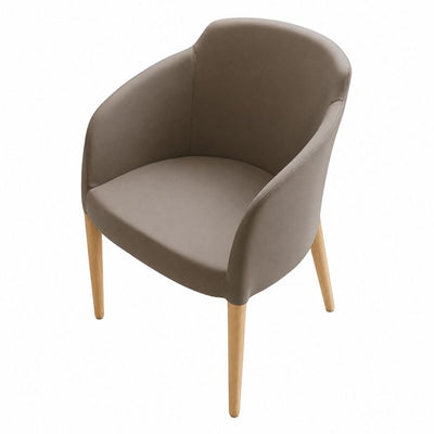 Sillón de Sala de Espera Madera - LABENZE BRIGIDA 155-10500-000 - Varios Colores - Tapizado con Respaldo y Descansabrazos - 155-10500-000 GRADO 0 - Labenze - NOGAL BEAT - Sillón Ocasional