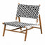 Sillón de Terraza para Cafetería - NOGAL BEAT ELIAS - Varios Colores - Madera Teca y Polyrattan - SILLÓN ELIAS Blanco y negro - CAMCO - NOGAL BEAT - Sofá de Terraza