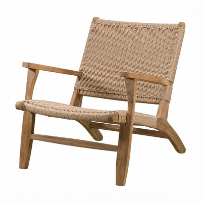 Sillón de Terraza para Restaurante - NOGAL BEAT RELAX - Natural - Madera Teca y Polyrattan - SILLÓN RELAX Natural - CAMCO - NOGAL BEAT - Sofá de Terraza