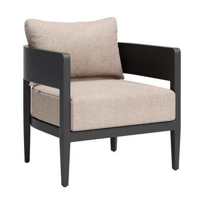 Sillón de Terraza para Spa - ZUO FORET - Negro - Asiento y Respaldo Tapizados con Tela para Exterior - 704254 - Zuo - NOGAL BEAT - Sofá de Terraza