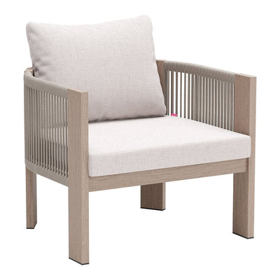 Sillón de Terraza para Spa - ZUO REBEL - Beige - Asiento y Respaldo Tapizados con Tela para Exterior - 704022 - Zuo - NOGAL BEAT - Sofá de Terraza