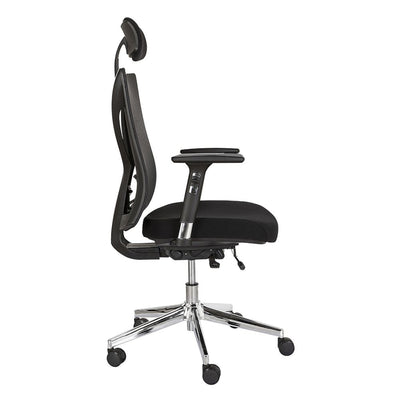 SILLON NOGAL BEAT ALBAR AB - 10 | Sillon Ejecutivo | Cabecera Ajustable | Respaldo Malla | Asiento Tapiz Tela | Reclinable | 5 Posiciones | Rodajas | Interior - AB - 10 - ALBAR - NOGAL BEAT - Sillas de oficina