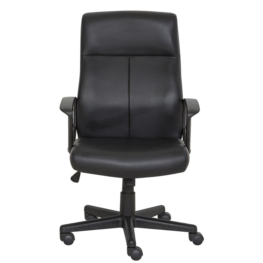 SILLÓN NOGAL BEAT E - 400 | Sillón Ejecutivo | Unibloque Madera | Asiento Respaldo Vinil | Brazos Fijos Nylon | Altura Ajustable | Reclinable | Base Estrella Nylon | Interior - E - 400 - ALBAR - NOGAL BEAT - Sillas de oficina