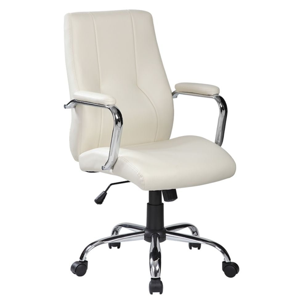 SILLÓN NOGAL BEAT E - 510 | Silla Semi - Ejecutiva | Unibloque Madera | Asiento Respaldo Tapiz Vinil | Brazos Fijos Cromo | Altura Ajustable | Reclinable | Base Estrella Cromo | Interior - E - 510 - ALBAR - NOGAL BEAT - Sillas de oficina