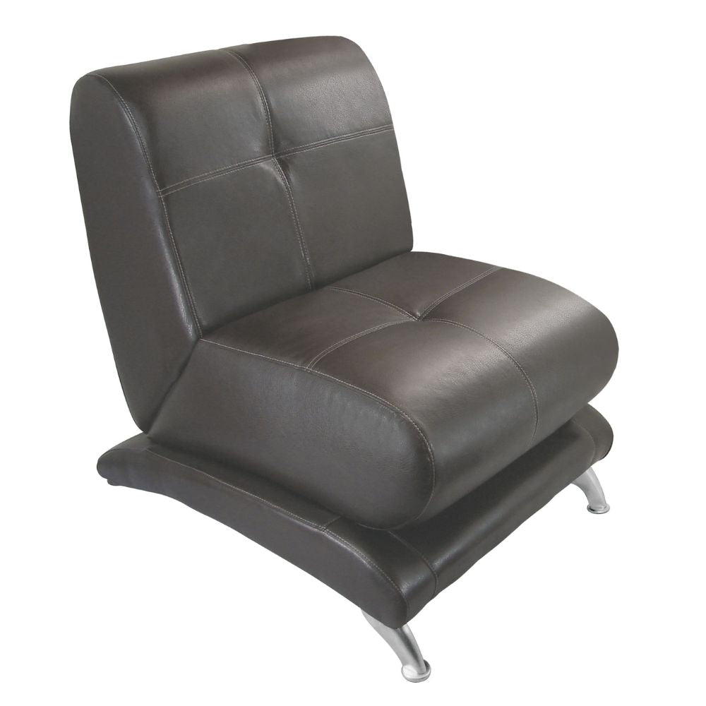 SILLÓN NOGAL BEAT E-62100 | Sillón Ocasional para Sala de Estar | Hule Espuma | Estructura Madera Patas Metálicas | Interior - E-62100 - GERSA - NOGAL BEAT - Sillones