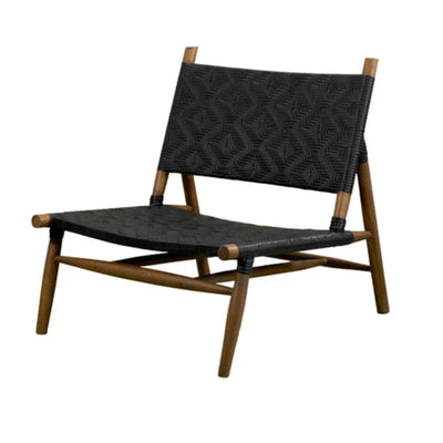 SILLÓN NOGAL BEAT ELÍAS 76CM X 70CM X 68CM | Sillón Ocasional Decorativo para Hogar Terraza | Estructura de Teca y Polyrattan | Exterior Techado - ELÍAS 76cm x 70cm x 68cm - CAMCO - NOGAL BEAT - Sillones