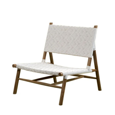 SILLÓN NOGAL BEAT ELÍAS 76CM X 70CM X 68CM | Sillón Ocasional Decorativo para Hogar Terraza | Estructura de Teca y Polyrattan | Exterior Techado - ELÍAS 76cm x 70cm x 68cm - CAMCO - NOGAL BEAT - Sillones