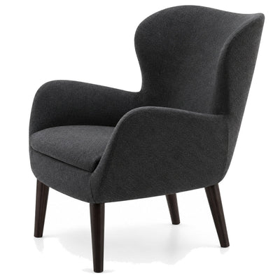 Sillón Ocasional 1 Plaza Respaldo Alto para Lobby - LABENZE SIXTY 155-35004 - Color Único - Poliuretano Inyectado con Base de 4 Puntas en Madera de Fresno Wengué - 155-35004-ESP - Labenze - NOGAL BEAT - Sillón Ocasional