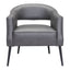 Sillón Ocasional para Consultorio - ZUO BERKELEY - Varios Colores - Asiento y Respaldo Tapizados en Piel Sintética - 109052 - Zuo - NOGAL BEAT - Sillón Ocasional