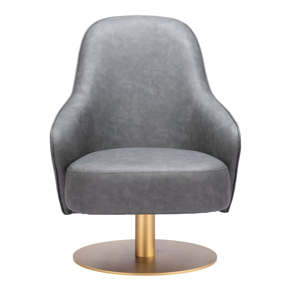 Sillón Ocasional para Lobby de Hotel - ZUO WITHBY - Varios Colores - Asiento y Respaldo Tapizados en Piel Sintética - 110107 - Zuo - NOGAL BEAT - Sillón Ocasional