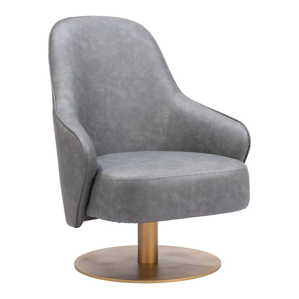 Sillón Ocasional para Lobby de Hotel - ZUO WITHBY - Varios Colores - Asiento y Respaldo Tapizados en Piel Sintética - 110107 - Zuo - NOGAL BEAT - Sillón Ocasional