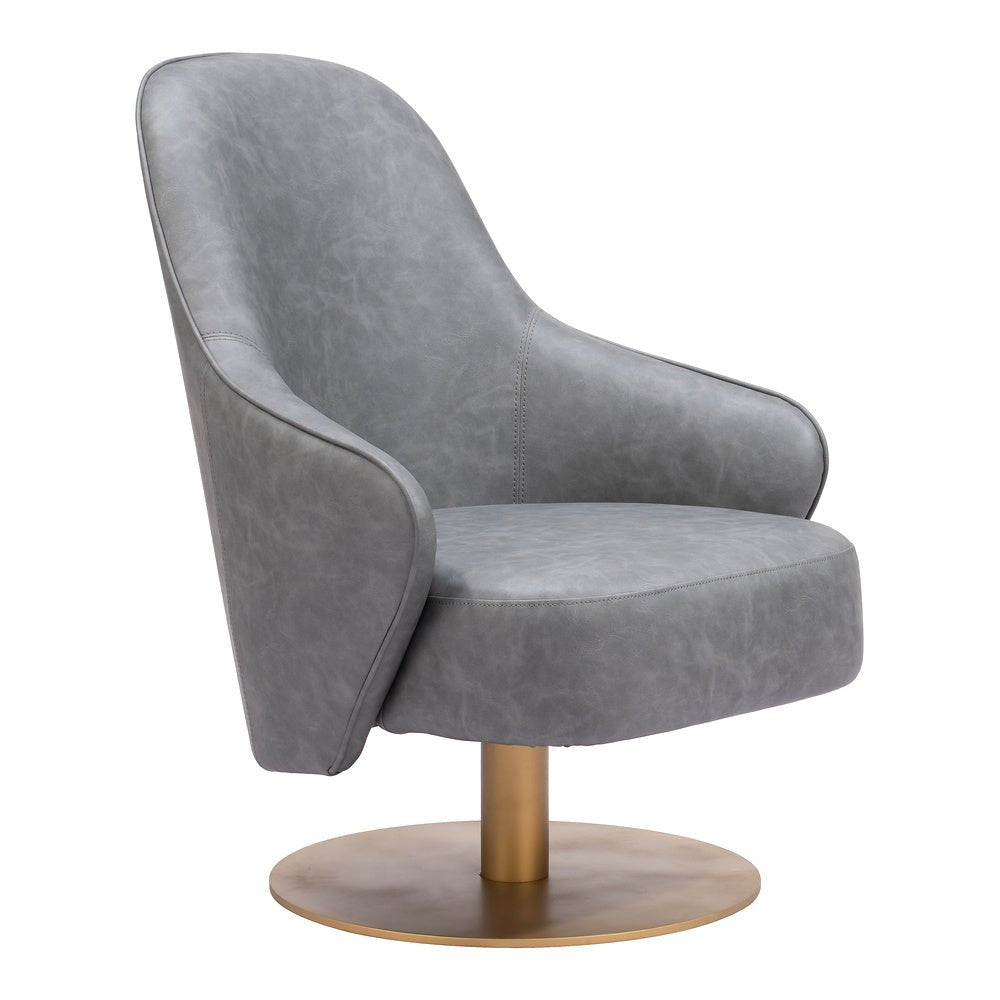 Sillón Ocasional para Lobby de Hotel - ZUO WITHBY - Varios Colores - Asiento y Respaldo Tapizados en Piel Sintética - 110107 - Zuo - NOGAL BEAT - Sillón Ocasional