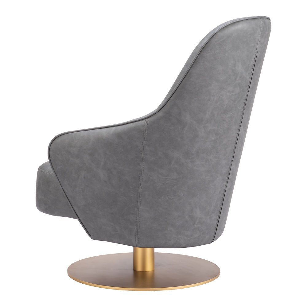 Sillón Ocasional para Lobby de Hotel - ZUO WITHBY - Varios Colores - Asiento y Respaldo Tapizados en Piel Sintética - 110107 - Zuo - NOGAL BEAT - Sillón Ocasional