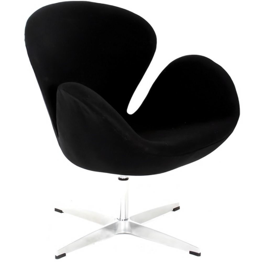 Sillón ocasional Troyes giratorio tapizado en tela con estrella de acero para lobby