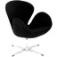 Sillón ocasional Troyes giratorio tapizado en tela con estrella de acero para lobby