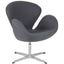 Sillón ocasional Troyes giratorio tapizado en tela con estrella de acero para lobby