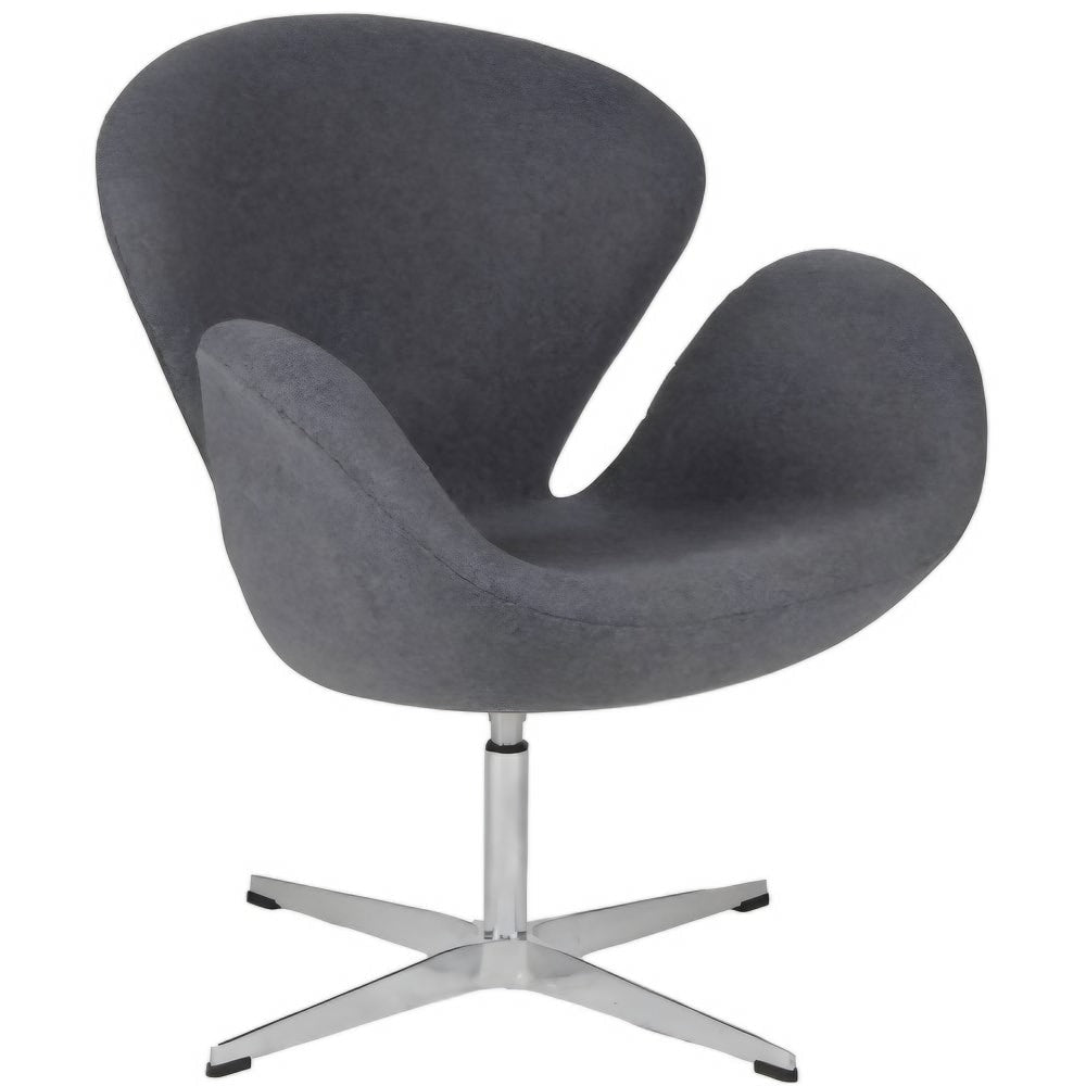 Sillón ocasional Troyes giratorio tapizado en tela con estrella de acero para lobby