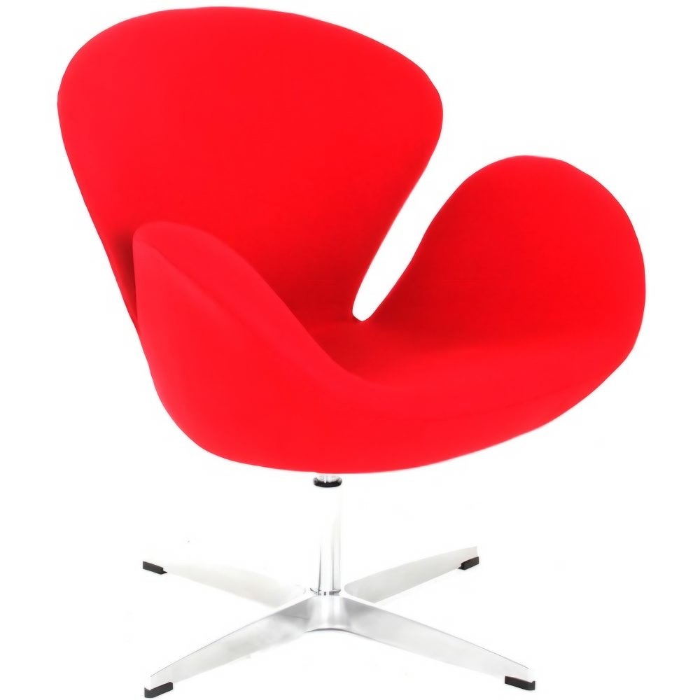 Sillón ocasional Troyes giratorio tapizado en tela con estrella de acero para lobby
