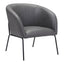 Sillón Ocasional para Recepción - ZUO QUINTEN - Varios Colores - Asiento y Respaldo Tapizados en Piel Sintética - 109056 - Zuo - NOGAL BEAT - Sillón Ocasional