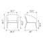 Sillón Ocasional para Recepción - ZUO QUINTEN - Varios Colores - Asiento y Respaldo Tapizados en Piel Sintética - 109056 - Zuo - NOGAL BEAT - Sillón Ocasional