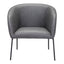 Sillón Ocasional para Recepción - ZUO QUINTEN - Varios Colores - Asiento y Respaldo Tapizados en Piel Sintética - 109056 - Zuo - NOGAL BEAT - Sillón Ocasional