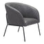 Sillón Ocasional para Recepción - ZUO QUINTEN - Varios Colores - Asiento y Respaldo Tapizados en Piel Sintética - 109056 - Zuo - NOGAL BEAT - Sillón Ocasional