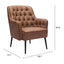 Sillón Ocasional para Recepción - ZUO TASMANIA - Varios Colores - Asiento y Respaldo Tapizados en Piel Sintética - 109053 - Zuo - NOGAL BEAT - Sillón Ocasional