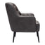 Sillón Ocasional para Recepción - ZUO TASMANIA - Varios Colores - Asiento y Respaldo Tapizados en Piel Sintética - 109054 - Zuo - NOGAL BEAT - Sillón Ocasional