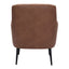 Sillón Ocasional para Recepción - ZUO TASMANIA - Varios Colores - Asiento y Respaldo Tapizados en Piel Sintética - 109053 - Zuo - NOGAL BEAT - Sillón Ocasional