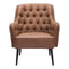 Sillón Ocasional para Recepción - ZUO TASMANIA - Varios Colores - Asiento y Respaldo Tapizados en Piel Sintética - 109053 - Zuo - NOGAL BEAT - Sillón Ocasional