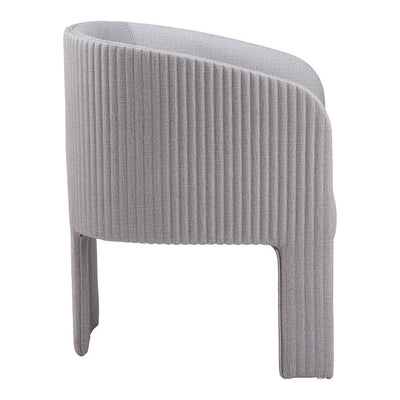 Sillón Ocasional para Salón de Belleza - ZUO HULL - Gris Pizarra - Asiento y Respaldo Tapizados en Lino Sintético - 110105 - Zuo - NOGAL BEAT - Sillón Ocasional