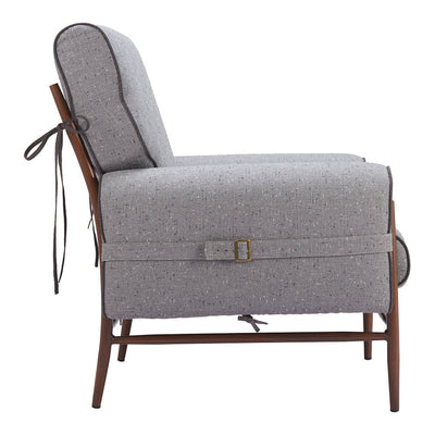 Sillón Ocasional para Salón de Belleza - ZUO KLEM - Gris - Asiento y Respaldo Tapizados en Tejido Texturizado - 110205 - Zuo - NOGAL BEAT - Sillón Ocasional