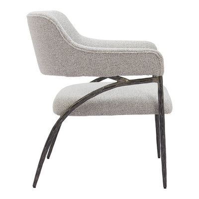 Sillón Ocasional para Salón de Belleza - ZUO VESTERBORO - Gris - Asiento y Respaldo Tapizados en Tejido Texturizado - 110269 - Zuo - NOGAL BEAT - Sillón Ocasional