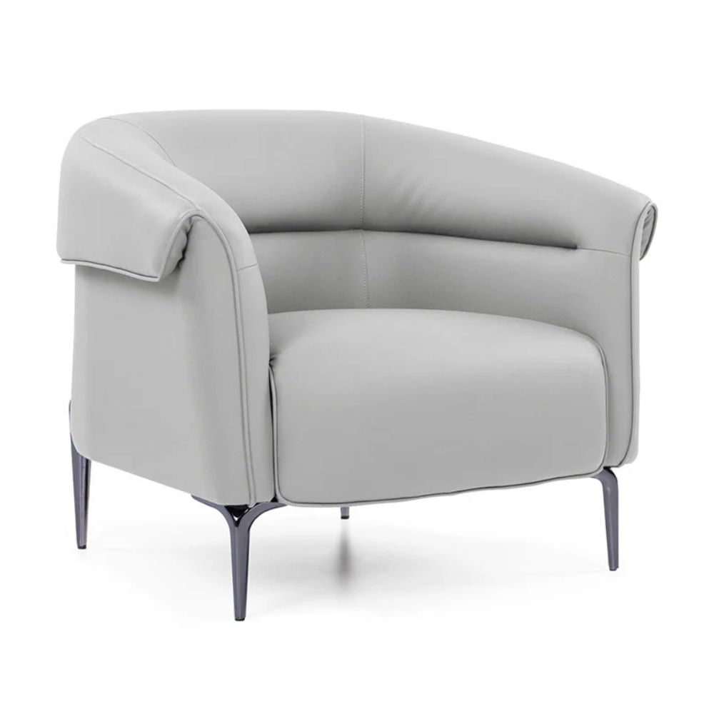 SILLÓN OFFIHO AMELIA OHM - 41001 | Sillón Confortable para Sala de Estar | Patas en Acero Pavonado | Acojinado con Hule Espuma | Interior - OHM - 41001 - OFFIHO - NOGAL BEAT - Sillon