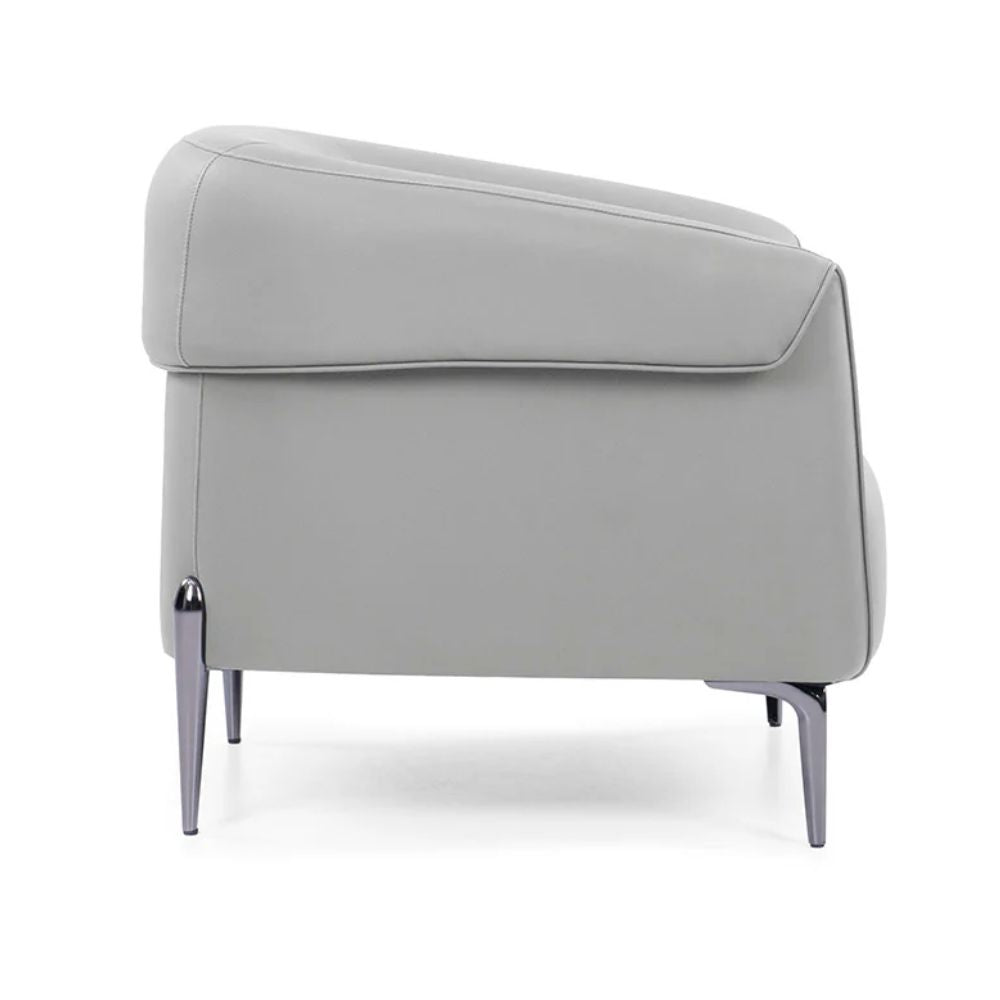 SILLÓN OFFIHO AMELIA OHM - 41001 | Sillón Confortable para Sala de Estar | Patas en Acero Pavonado | Acojinado con Hule Espuma | Interior - OHM - 41001 - OFFIHO - NOGAL BEAT - Sillon