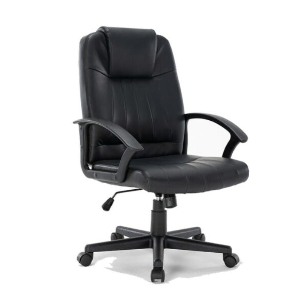 SILLÓN OFIK 1011 ALFA | Sillón Semi - Ejecutivo para Oficina | Base Estrella | Piel Sintética | Interior - 1011 - OFIK - NOGAL BEAT - Sillas de oficina