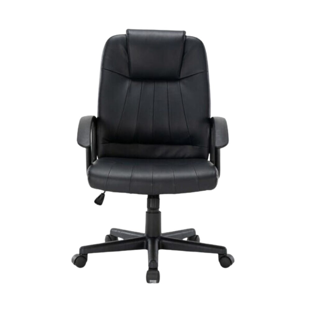 SILLÓN OFIK 1011 ALFA | Sillón Semi - Ejecutivo para Oficina | Base Estrella | Piel Sintética | Interior - 1011 - OFIK - NOGAL BEAT - Sillas de oficina