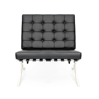 Sillón para Área de Oficina CEO Tipo Barcelona - NOGAL BEAT AVIÑON INDIVIDUAL VINIL - Varios Colores - Asiento y Respaldo Tapizados - AVIÑON INDIVIDUAL VINIL - MDO - NOGAL BEAT - Sillón Ocasional
