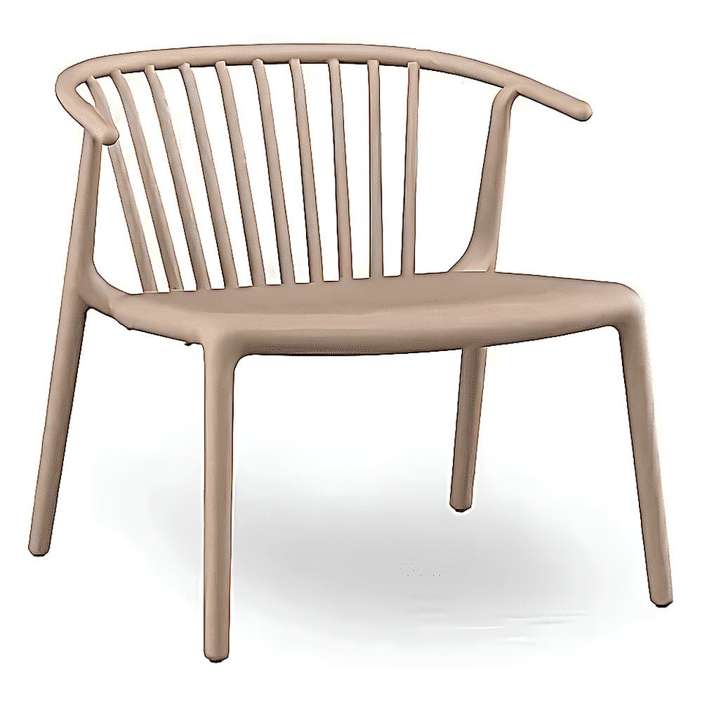 Sillón para Descanso con Brazos - RESOL WOODY LOUNGE - Varios Colores - Protección UV y Apilable - 06556 - Resol - NOGAL BEAT - Sillón Ocasional