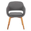Sillón Para Recepción y Área De Espera - BRATTI VIBE BASE MADERA - Varios Colores - Tapizado - Bratti - NOGAL BEAT - silla