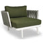 Sillón para Sala de Estar de 1 Plazas - RESOL ANTHEA EASY CHAIR - Varios Colores - Respaldo Cinta Pasamanería Trenzada y Estructura Aluminio - 70252 - Resol - NOGAL BEAT - Sillon