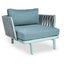 Sillón para Sala de Estar de 1 Plazas - RESOL ANTHEA EASY CHAIR - Varios Colores - Respaldo Cinta Pasamanería Trenzada y Estructura Aluminio - 70255 - Resol - NOGAL BEAT - Sillon