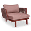 Sillón para Sala de Estar de 1 Plazas - RESOL ANTHEA EASY CHAIR - Varios Colores - Respaldo Cinta Pasamanería Trenzada y Estructura Aluminio - 70249 - Resol - NOGAL BEAT - Sillon