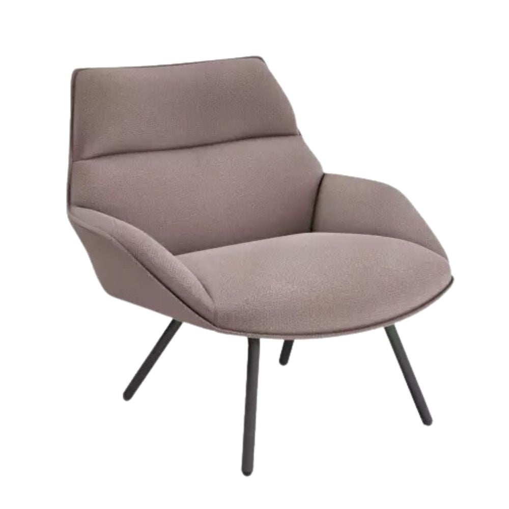 SILLÓN RESOL ANOU FULLY UPHOLSTERED | Sillón Ocasional para Sala de Estar | Estructura Acero | Tapizado | Interior - 85984 + 60090 - Resol - NOGAL BEAT - Sillon